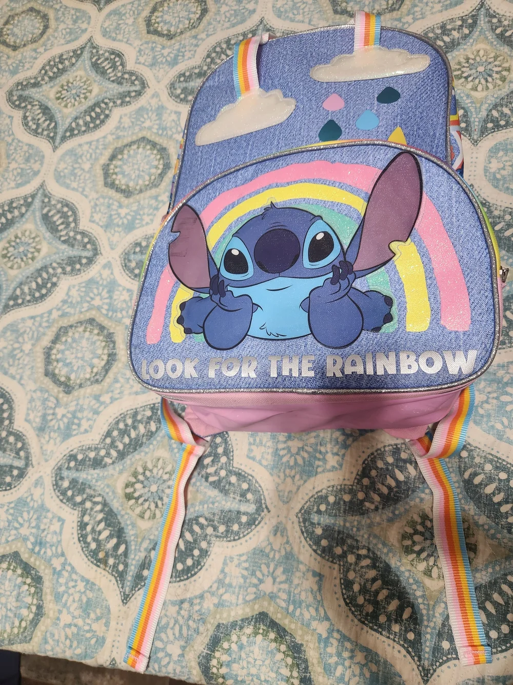 Stitch 'Look for the Rainbow' Kids Backpack - Blue